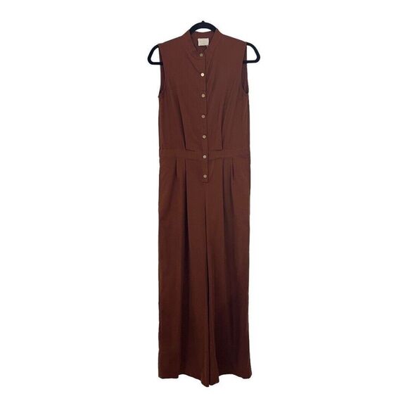 Zara Womens Size XS Toffee Special Edition Gathered Waist Jumpsuit - Picture 1 of 5